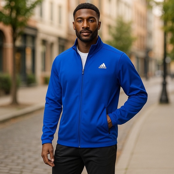 Adidas Techfit Blue Track Jacket - Picture 13 of 14
